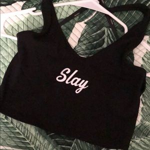 FOREVER 21 SLAY CROP TOP